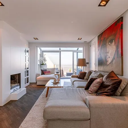 Spacious Duplex With Parking, Three Terraces And Magnificent Sea View! Apartmán Knokke-Heist